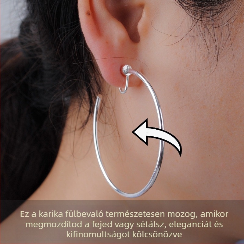 Női fülbevalók, elektroplatinált, U-formájú geometriai kialakítás, mosquito coil stílusú clippek