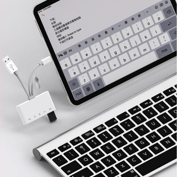Három az egyben USB 2.0 kártyaolvasó dokkoló Apple készülékekhez