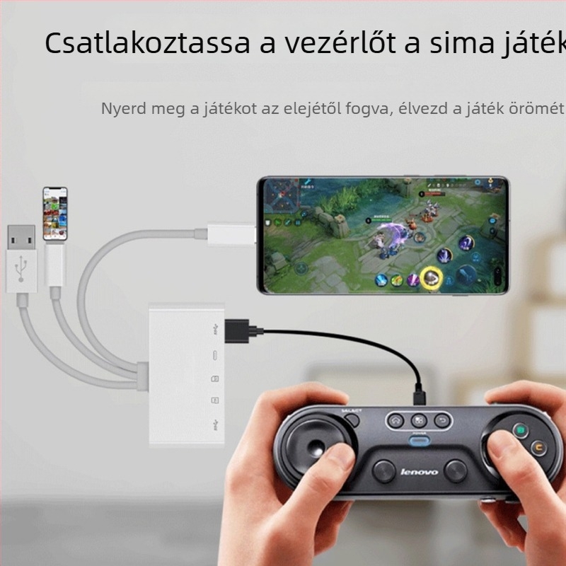 Három az egyben USB 2.0 kártyaolvasó dokkoló Apple készülékekhez
