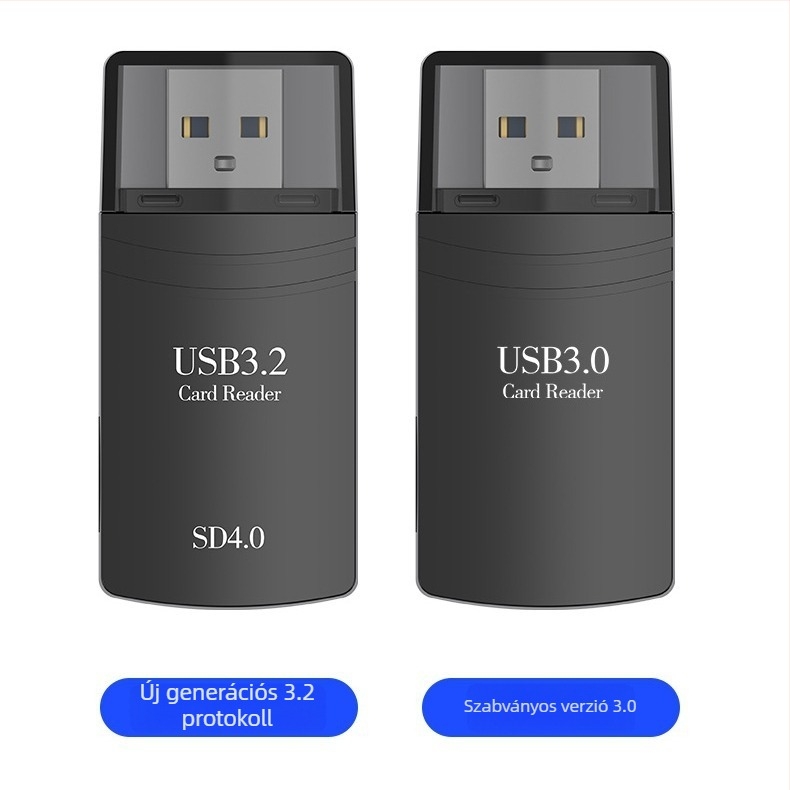 USB4.0 kártyaolvasó - SD/SDHC/TF, 2-in-1 SD és TF, D6 modell, ABS ház