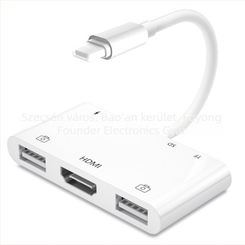 FD-W08 USB 2.0 Többfunkciós kameraadapter SD/CF/TF kártyaolvasóval, ABS
