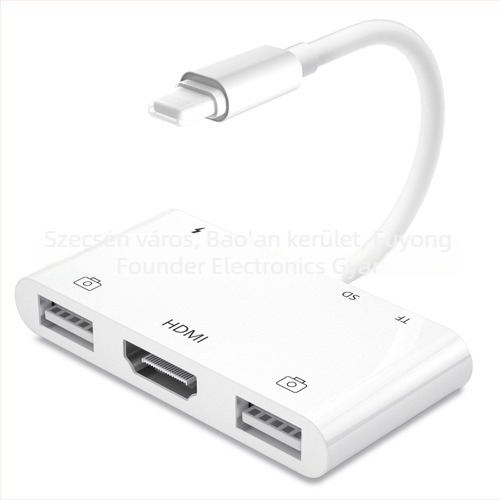 FD-W08 USB 2.0 Többfunkciós kameraadapter SD/CF/TF kártyaolvasóval, ABS