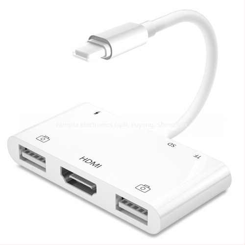 FD-W08 USB 2.0 Többfunkciós kameraadapter SD/CF/TF kártyaolvasóval, ABS