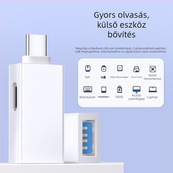 OTG USB 3.0 Type-C adapter USB flash meghajtóval és kártyaolvasóval – Modell YK16-08 Androidhoz