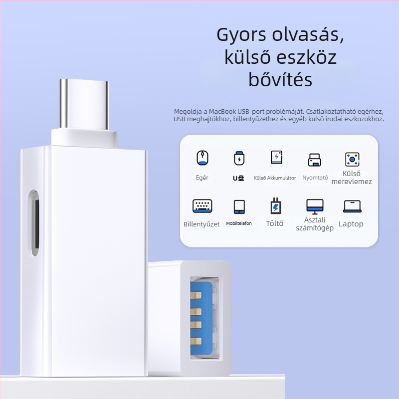 OTG USB 3.0 Type-C adapter USB flash meghajtóval és kártyaolvasóval – Modell YK16-08 Androidhoz