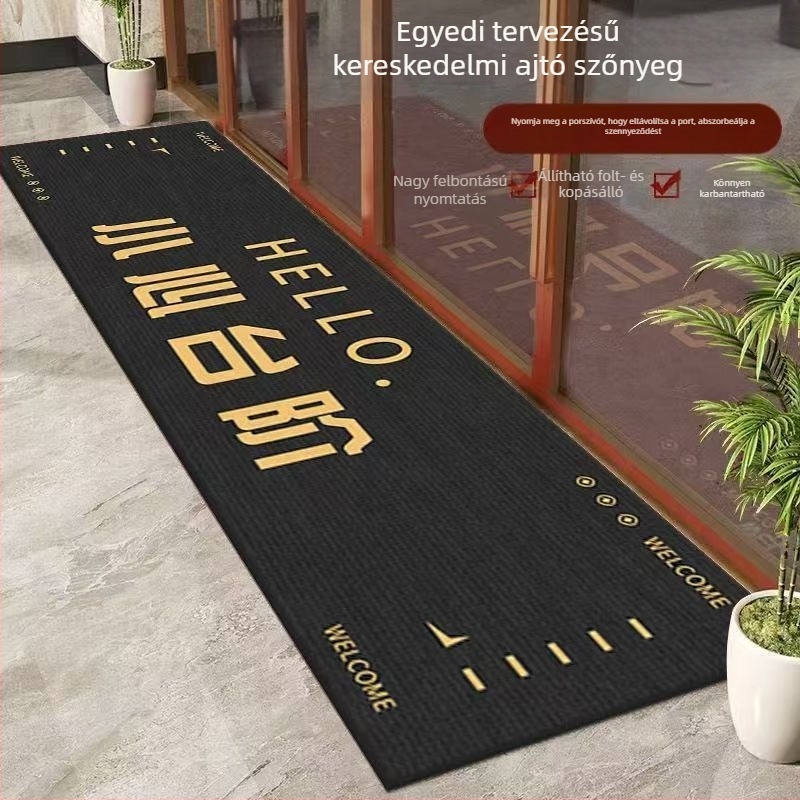 Kereskedelmi bejárati szőnyeg poliészter rostokból, nyomtatott kivitel, csíkos mintázat, kereskedelmi helyiségekhez