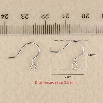 Yong Meng ezüst fülhurok 925-ös ezüstből, természetes stílus, kód 020