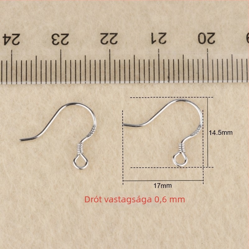 Yong Meng ezüst fülhurok 925-ös ezüstből, természetes stílus, kód 020