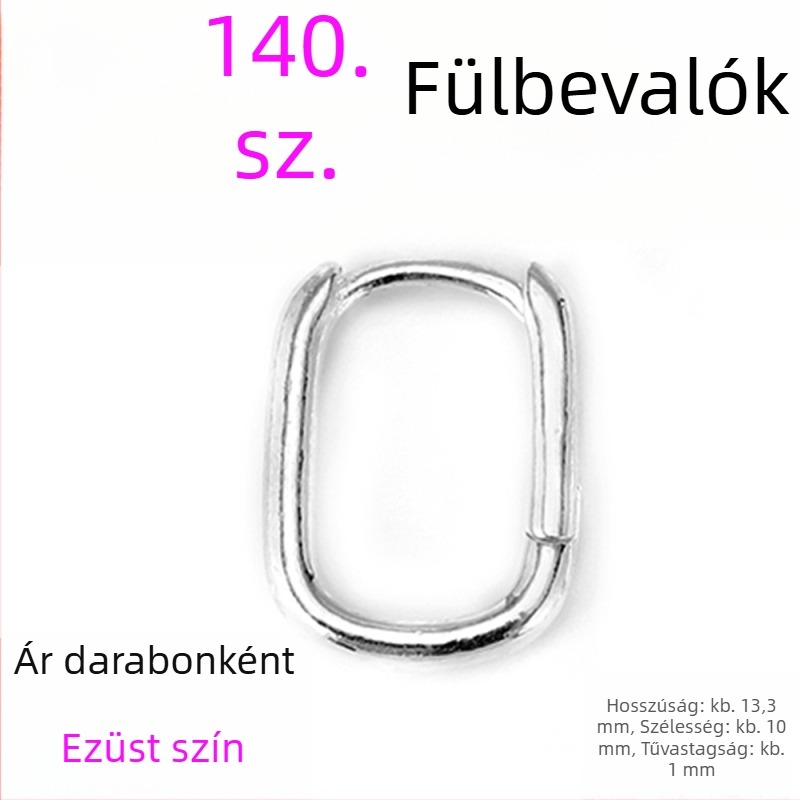 S925 ezüst – fülkörös fülbevalók és fülklipsz, egyszerű, sokoldalú DIY ezüst ékszer kiegészítő