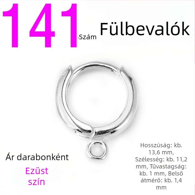 S925 ezüst – fülkörös fülbevalók és fülklipsz, egyszerű, sokoldalú DIY ezüst ékszer kiegészítő