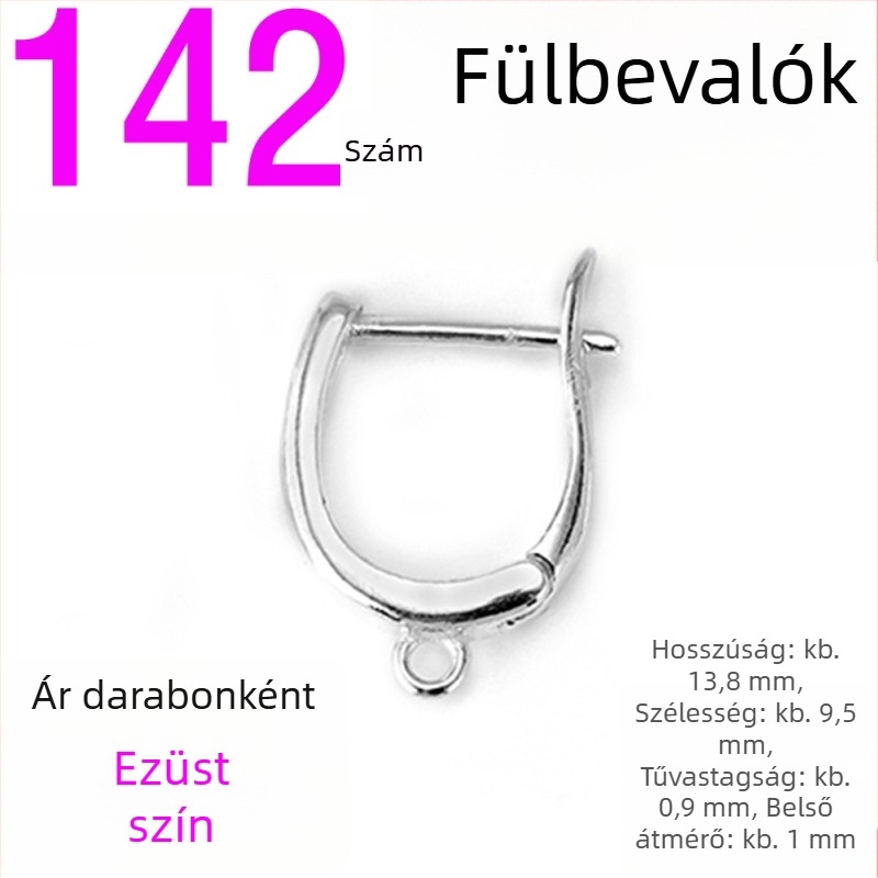 S925 ezüst – fülkörös fülbevalók és fülklipsz, egyszerű, sokoldalú DIY ezüst ékszer kiegészítő
