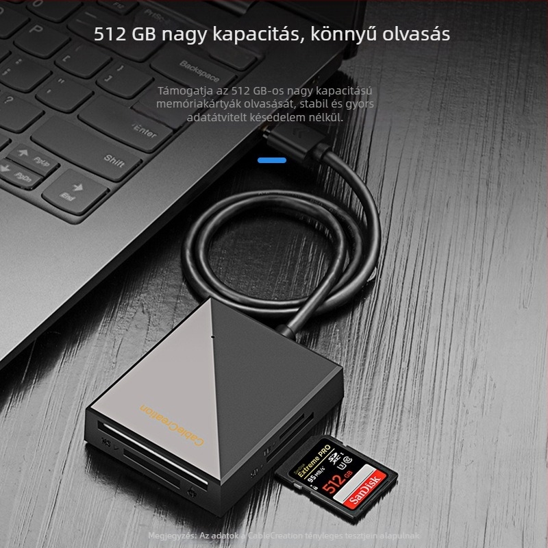 Négy az egyben USB 3.0 kártyaolvasó CF, MS, SD és TF – telefonokhoz és számítógépekhez