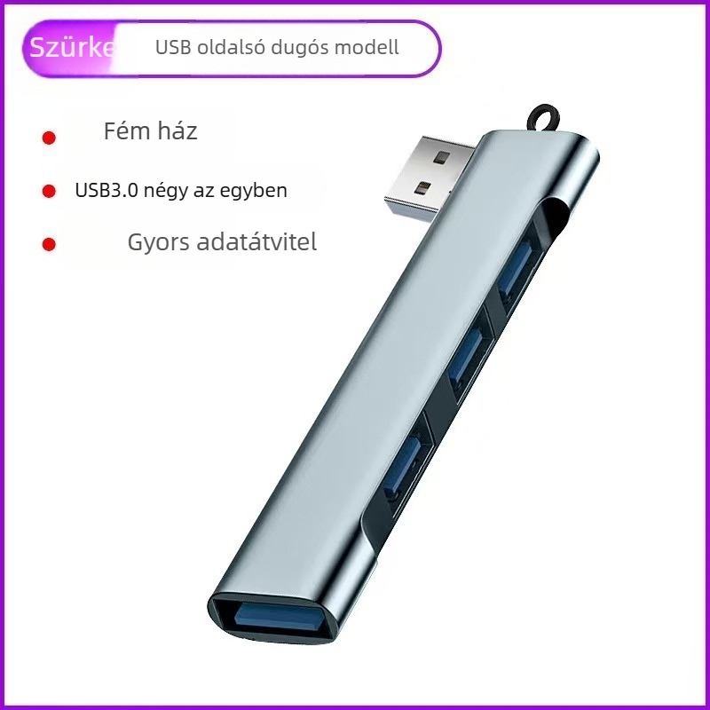 Type-C tabletához készült dokk SD/TF-olvasóval, 2 USB 3.0 porttal és töltéssel – alumíniumötvözet