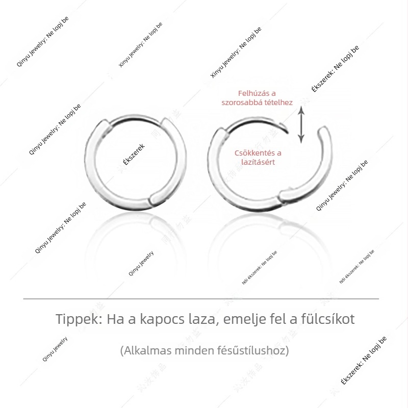 Réz fülbevalók négylevelű lóhere motívummal, elektroplatált, női stílus
