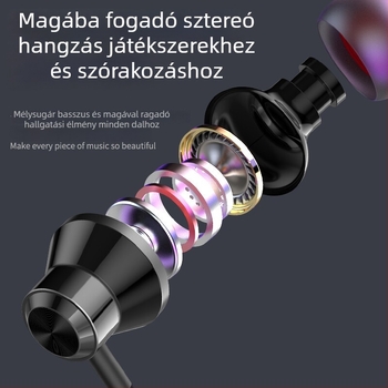 Speed Bird S5 vezetékes e-sport fülhallgató mikrofonnal, in-ear, 3,5 mm egyenes csatlakozó, 2–3 m kábel, 20–20 000 Hz, 16 Ω