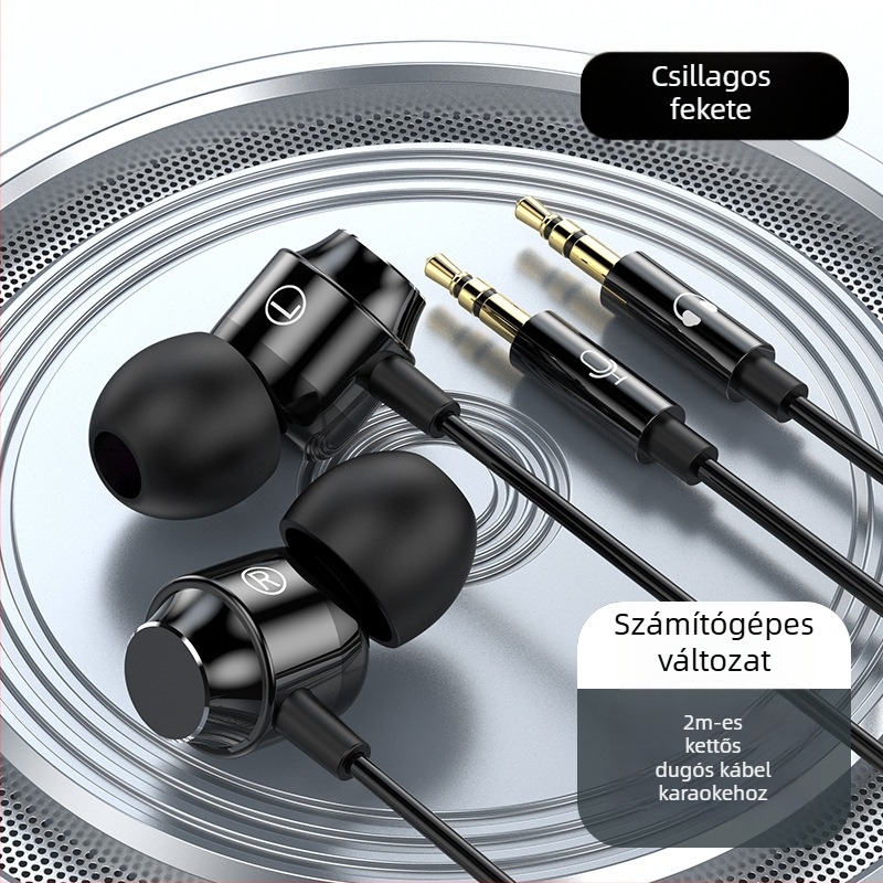 Speed Bird S5 vezetékes e-sport fülhallgató mikrofonnal, in-ear, 3,5 mm egyenes csatlakozó, 2–3 m kábel, 20–20 000 Hz, 16 Ω