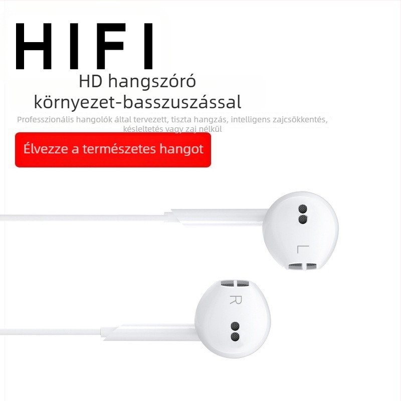 In-ear vezetékes fejhallgató dinamikus meghajtóval, érzékenység 102 dB, kábel hossza 120 cm, modell 15