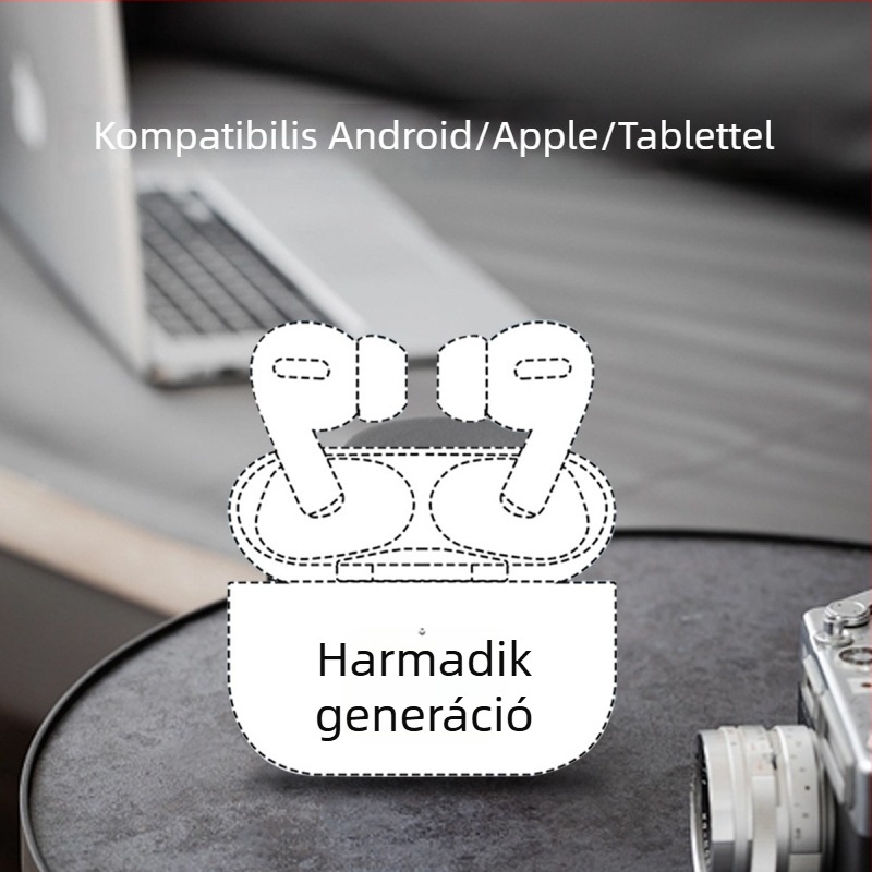 TWS vezeték nélküli Bluetooth fülhallgatók Apple és Android készülékekhez — in-ear kialítás, IPX4 védelem, 10 m hatótáv, 4–8 óra akkumulátor-üzemidő