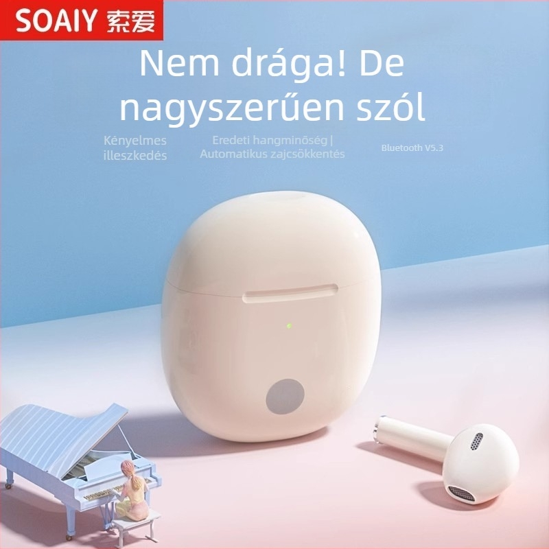 SR10 True Wireless Bluetooth fülhallgatók rendkívül hosszú üzemidővel, Bluetooth 5.3, IPX4, sztereó hang futáshoz, zenéhez és játékokhoz