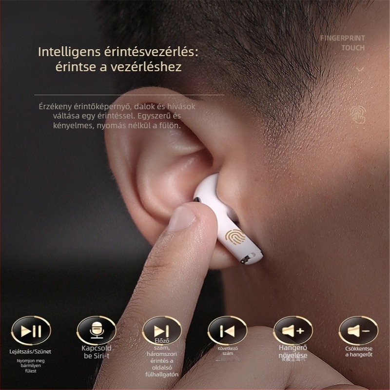 In-ear Bluetooth fejhallgató zajcsökkentéssel, sztereó hang, Bluetooth 5.0, 10 m hatótávolság, akkumulátor élettartama akár 4 óra