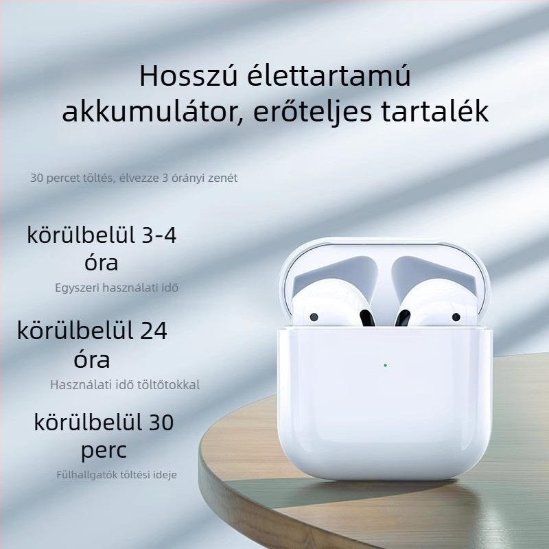 In-ear Bluetooth fejhallgató zajcsökkentéssel, sztereó hang, Bluetooth 5.0, 10 m hatótávolság, akkumulátor élettartama akár 4 óra