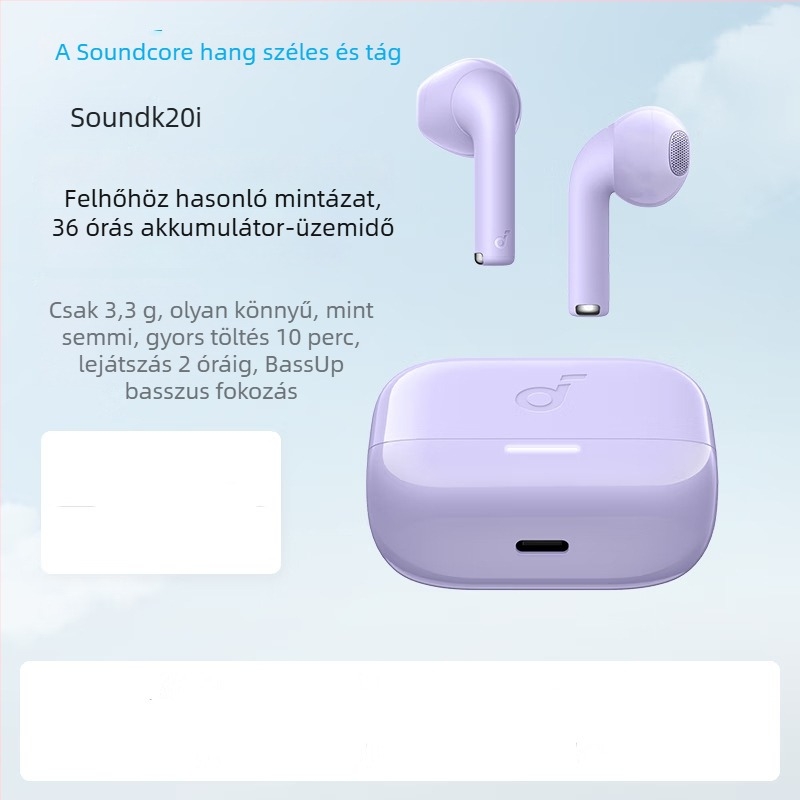 Vezeték nélküli Bluetooth fülhorgos fejhallgató, fülre helyezve, egyszerű stílus