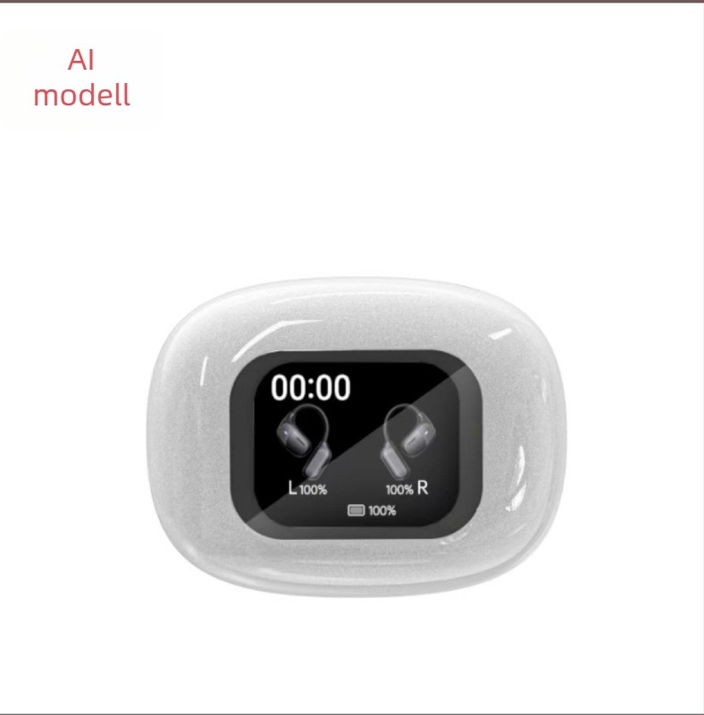 Vezeték nélküli Bluetooth fülhallgató fülre szerelt, digitális kijelzővel, Bluetooth 5.4, 15 m hatótávolság, vízálló, üzemidő 4–8 óra