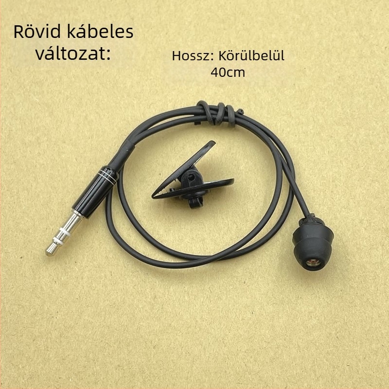 Fülhallgató, vezetékkel, egyoldalú rövid kábel, 3,5 mm-es csatlakozó, 13 mm meghajtó, 16 Ω, 20–20000 Hz