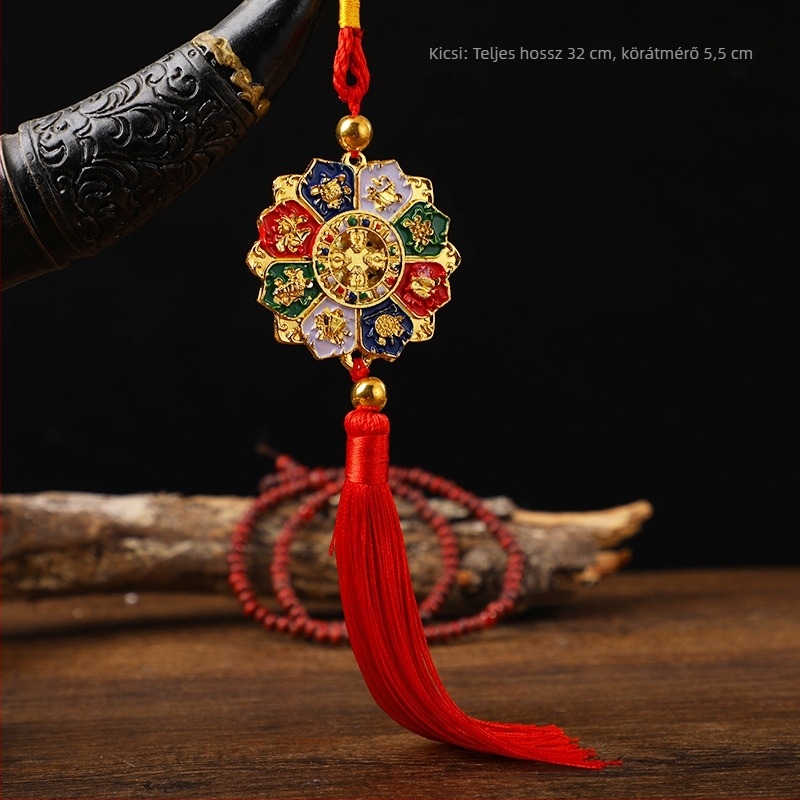 Autóhoz való függő dekoráció kínai csomóval, ötvözet, retro stílus, finom kidolgozás