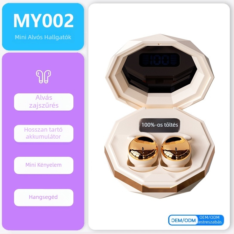 Alvó Bluetooth fülhallgatók, in-ear kivitel, zajcsökkentés, 4–8 órás akkumulátor, 15 m hatótáv, Bluetooth 5.3+EDR, sztereó hang