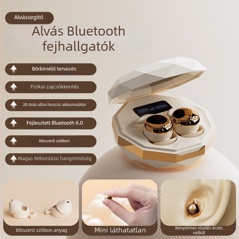 Alvó Bluetooth fülhallgatók, in-ear kivitel, zajcsökkentés, 4–8 órás akkumulátor, 15 m hatótáv, Bluetooth 5.3+EDR, sztereó hang