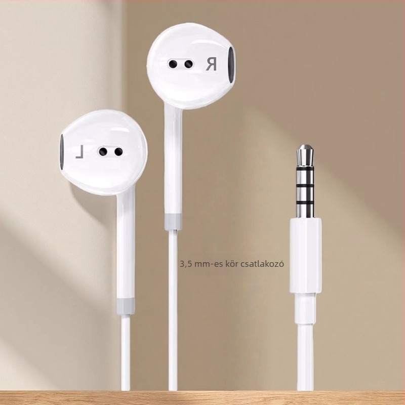 In-ear vezetékes fülhallgató Lightning és USB-C csatlakozókkal (7. generációs modell, dinamikus meghajtó, iOS-kompatibilis, 1,2 m kábel)