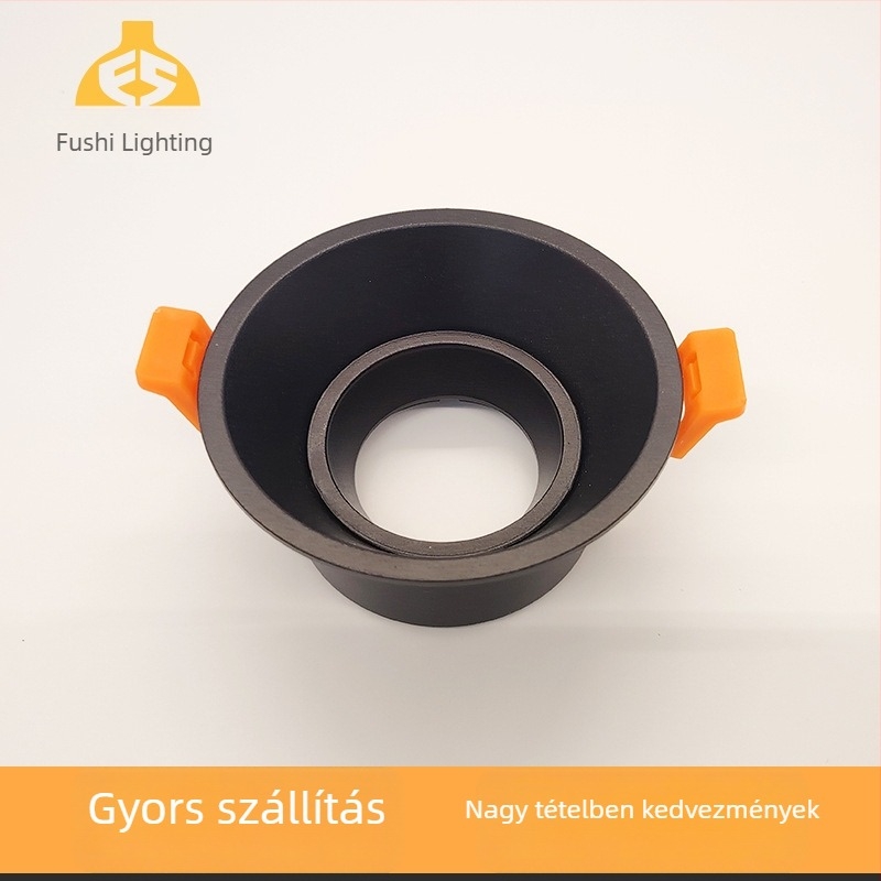 LED mennyezeti ház alumínium kivitel MR16/GU10 beépített készlettel, fém kivitel, polírozott és porfestett felület, modell 91 dupla gyűrű, lakossági és kereskedelmi felhasználásra