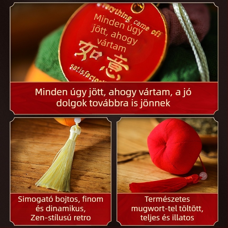Dragon Boat Fesztivál Mugwort Zsákos Medál — Kézzel készített, Nyomtatott pamut + mugwort, Eredet Yiwu, 2025 tavasz, Eredeti design