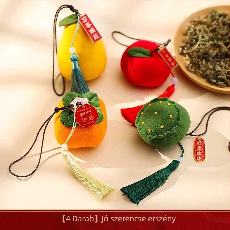 Dragon Boat Fesztivál Mugwort Zsákos Medál — Kézzel készített, Nyomtatott pamut + mugwort, Eredet Yiwu, 2025 tavasz, Eredeti design