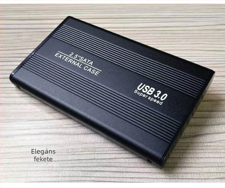 SATA merevlemez külső tok USB 3.0, alumínium ötvözet, külső tokozás, támogatás akár 2000 GB