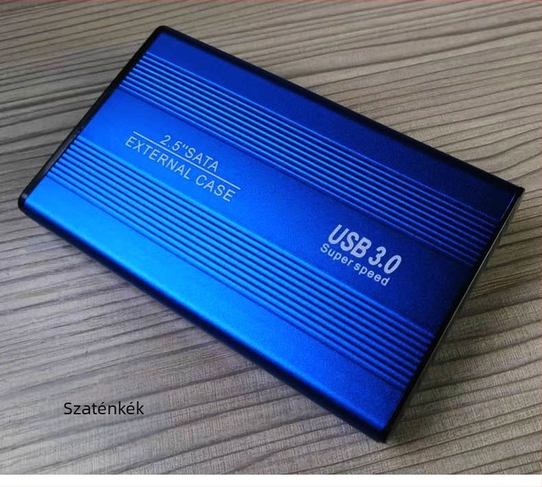 SATA merevlemez külső tok USB 3.0, alumínium ötvözet, külső tokozás, támogatás akár 2000 GB