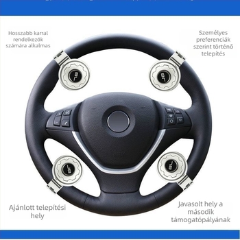 Autó kormánykerék erősítő golyó acélgolyóval – ABS anyag, univerzális kompatibilitás, tömeg 0.13 kg, Car Hongsheng