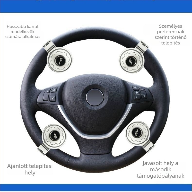 Autó kormánykerék erősítő golyó acélgolyóval – ABS anyag, univerzális kompatibilitás, tömeg 0.13 kg, Car Hongsheng