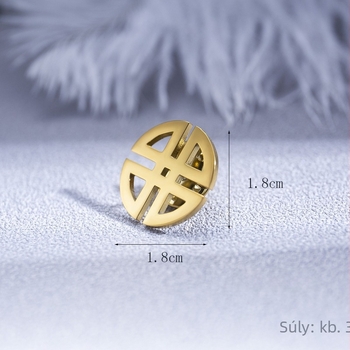 Kelta szimbólum kitűző, rozsdamentes acél, retro stílus, geometriai dizájn, elektroplatált, esküvői ajándék