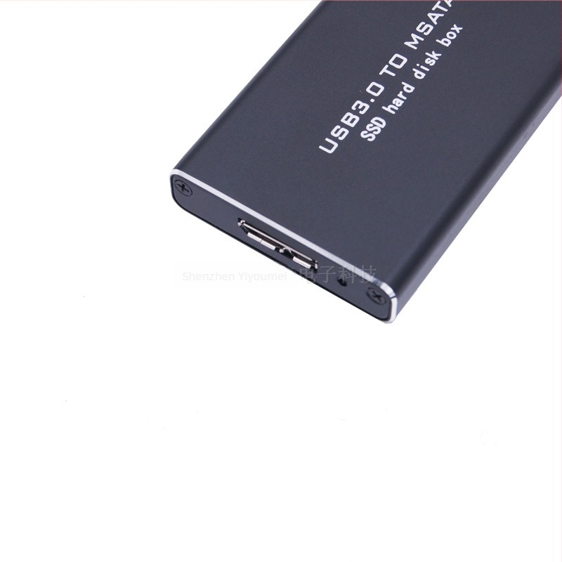 MSATA-USB 3.0 hordozható tok alumínium ötvözetből YM630, USB 3.0 interfész, alumínium ház, korlátlan kapacitás, akár 6 GB/s