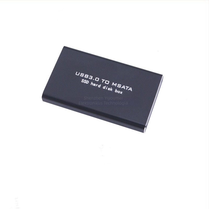 MSATA-USB 3.0 hordozható tok alumínium ötvözetből YM630, USB 3.0 interfész, alumínium ház, korlátlan kapacitás, akár 6 GB/s