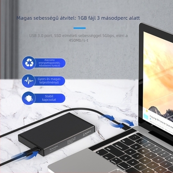 2,5 hüvelykes USB-C 3.1 külső ház | Alumínium + ABS | 4TB támogatás | 6 Gbps átviteli sebesség | Modell MR23GC