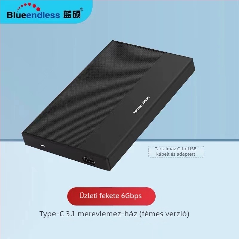 2,5 hüvelykes USB-C 3.1 külső ház | Alumínium + ABS | 4TB támogatás | 6 Gbps átviteli sebesség | Modell MR23GC
