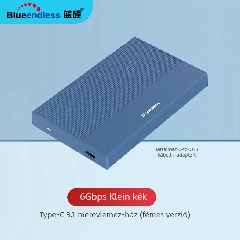 2,5 hüvelykes USB-C 3.1 külső ház | Alumínium + ABS | 4TB támogatás | 6 Gbps átviteli sebesség | Modell MR23GC