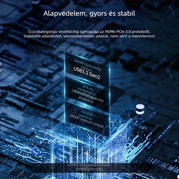 Orico CM2C3 M.2 NVMe kettős SSD tok USB-C interfésszel, 1 éves garancia