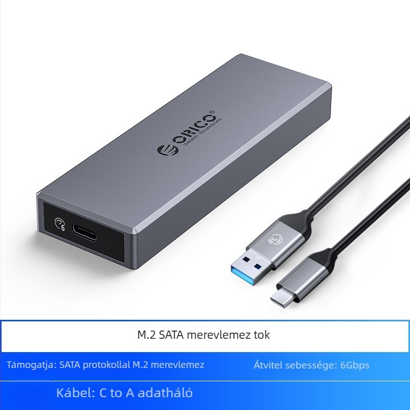 Orico CM2C3 M.2 NVMe kettős SSD tok USB-C interfésszel, 1 éves garancia