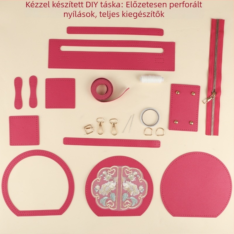 Retro PU kerek válltáska cipzárral