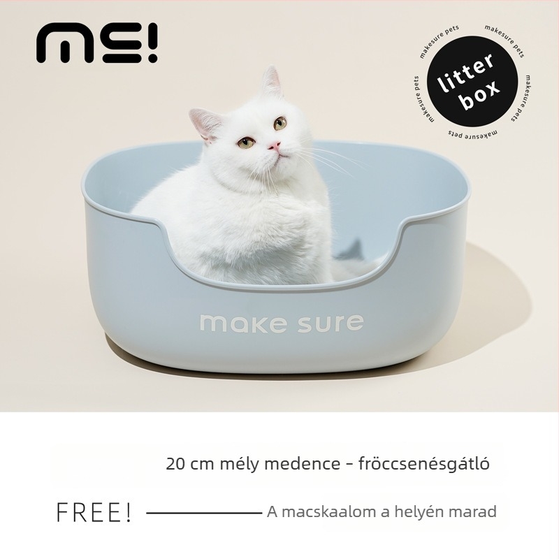 Mochi macskaalom-tál – Extra nagy, nyitott típus, csöpögés elleni védelemmel