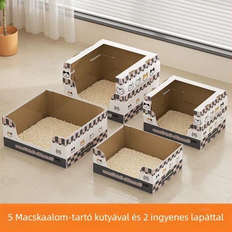 Egyszer használatos macskaalom-tál PVC-ből, vízálló és nedvességálló, hordozható kültéri és autóhasználatra